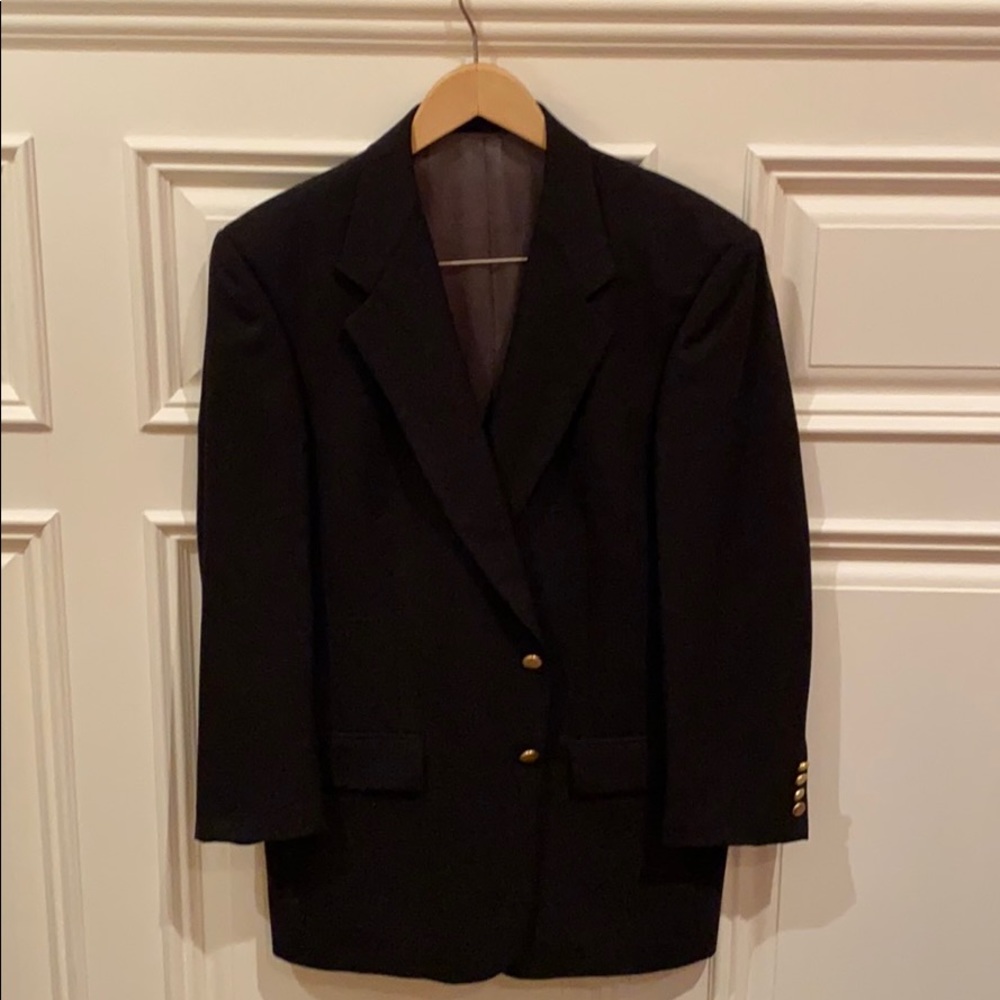 Burberry’s Black Laine Wool Sports Jacket - 40r